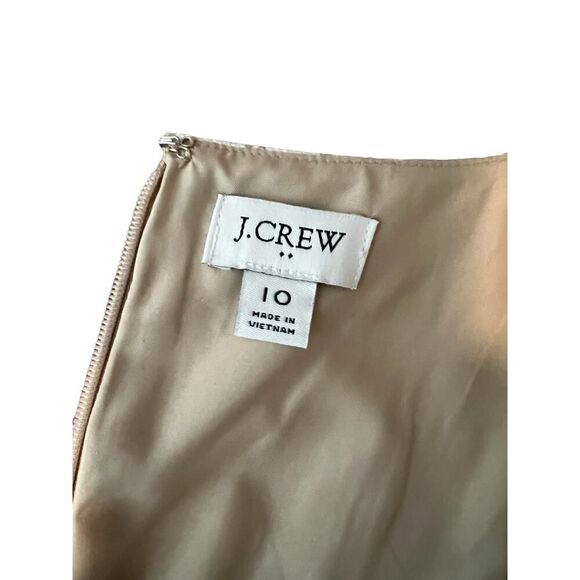 J. Crew Women's Cream Basketweave Leopard Sleeveless Sheath Pencil Dress Size 10 - Picture 8 of 10
